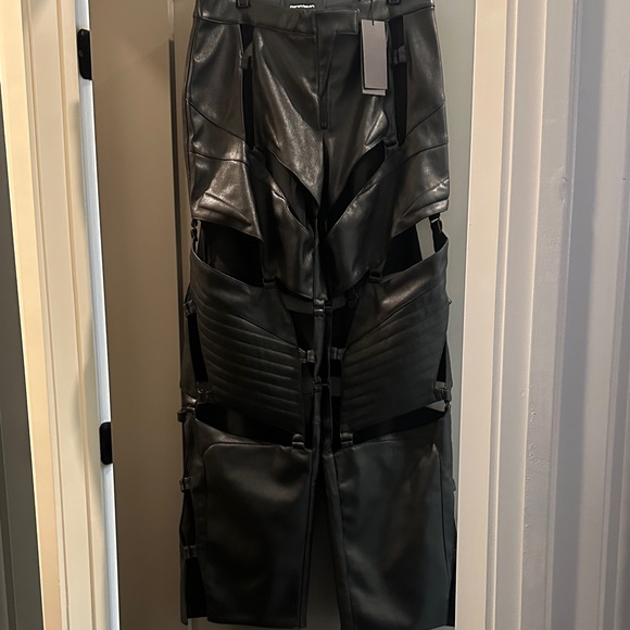 Namilia Pants - Namilia BIKER FLOATING PANTS - BLACK